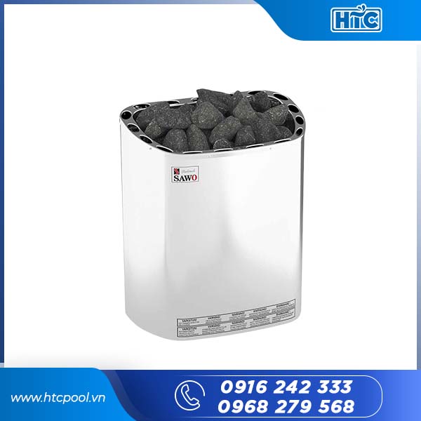 Thân máy xông hơi khô Sawo Scandia bằng thép không gỉ.