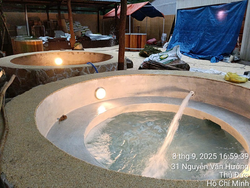 Công trình bể sục nhà anh Nam