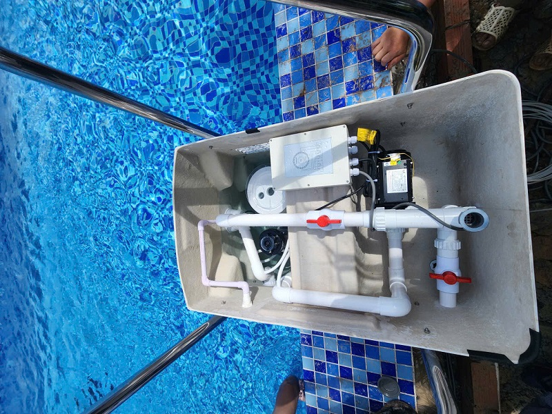 Máy lọc nước hồ bơi nhà chị Vân