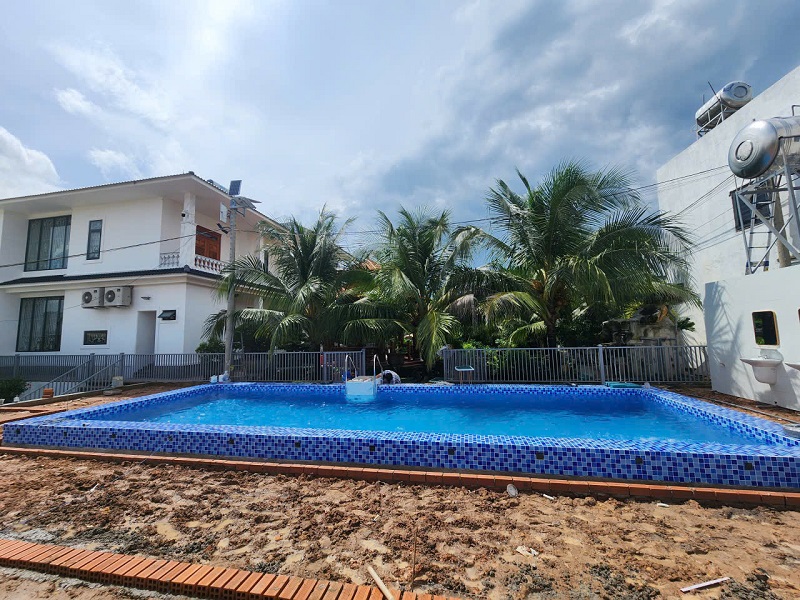 Máy lọc nước hồ bơi nhà chị Vân