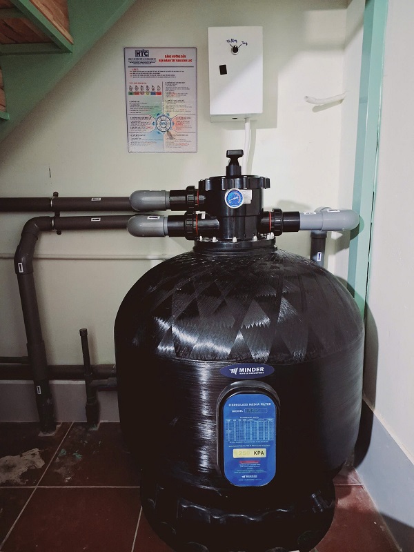 Vận hành hồ bơi nhà chị Hạnh tại TP Phan Thiết