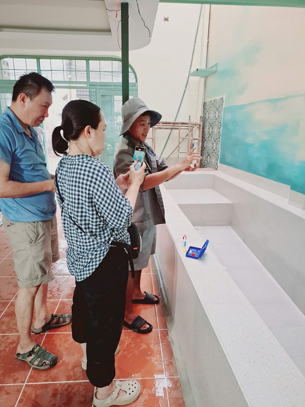 Vận hành hồ bơi nhà chị Hạnh tại TP Phan Thiết