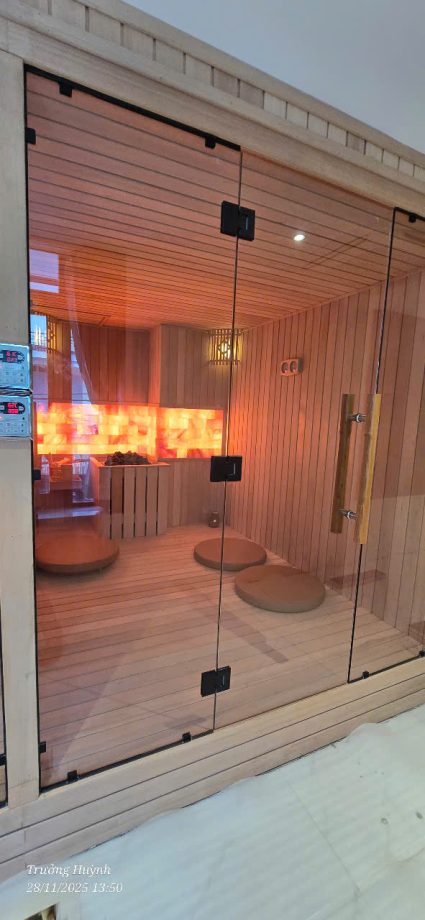 Công trình phòng xông hơi tại Cung Trầm Massage