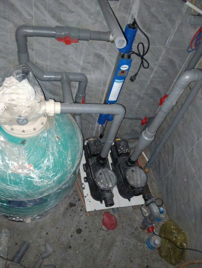 Thi công hồ bơi gia đình chị Thảo