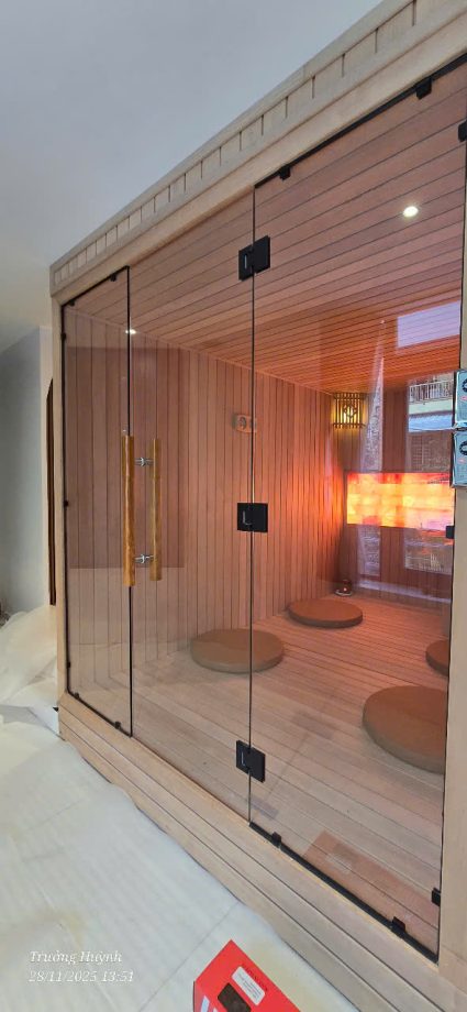 Công trình phòng xông hơi tại Cung Trầm Massage