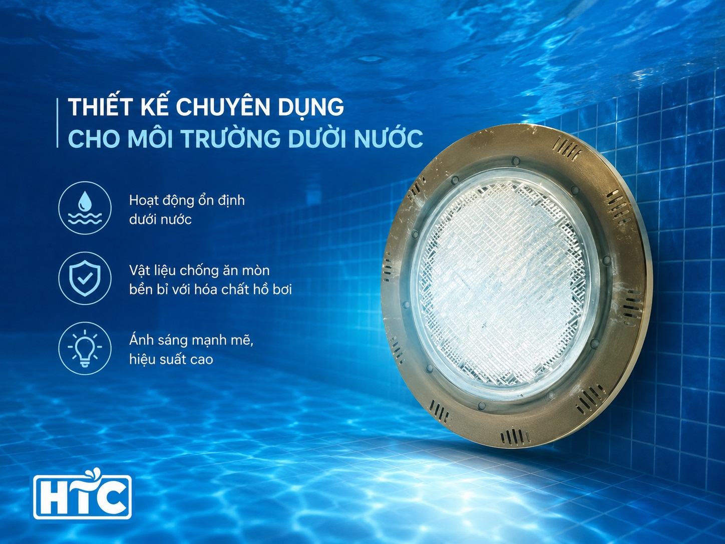 Đèn Minder Under Waterlight NF Series phù hợp môi trường dưới nước.