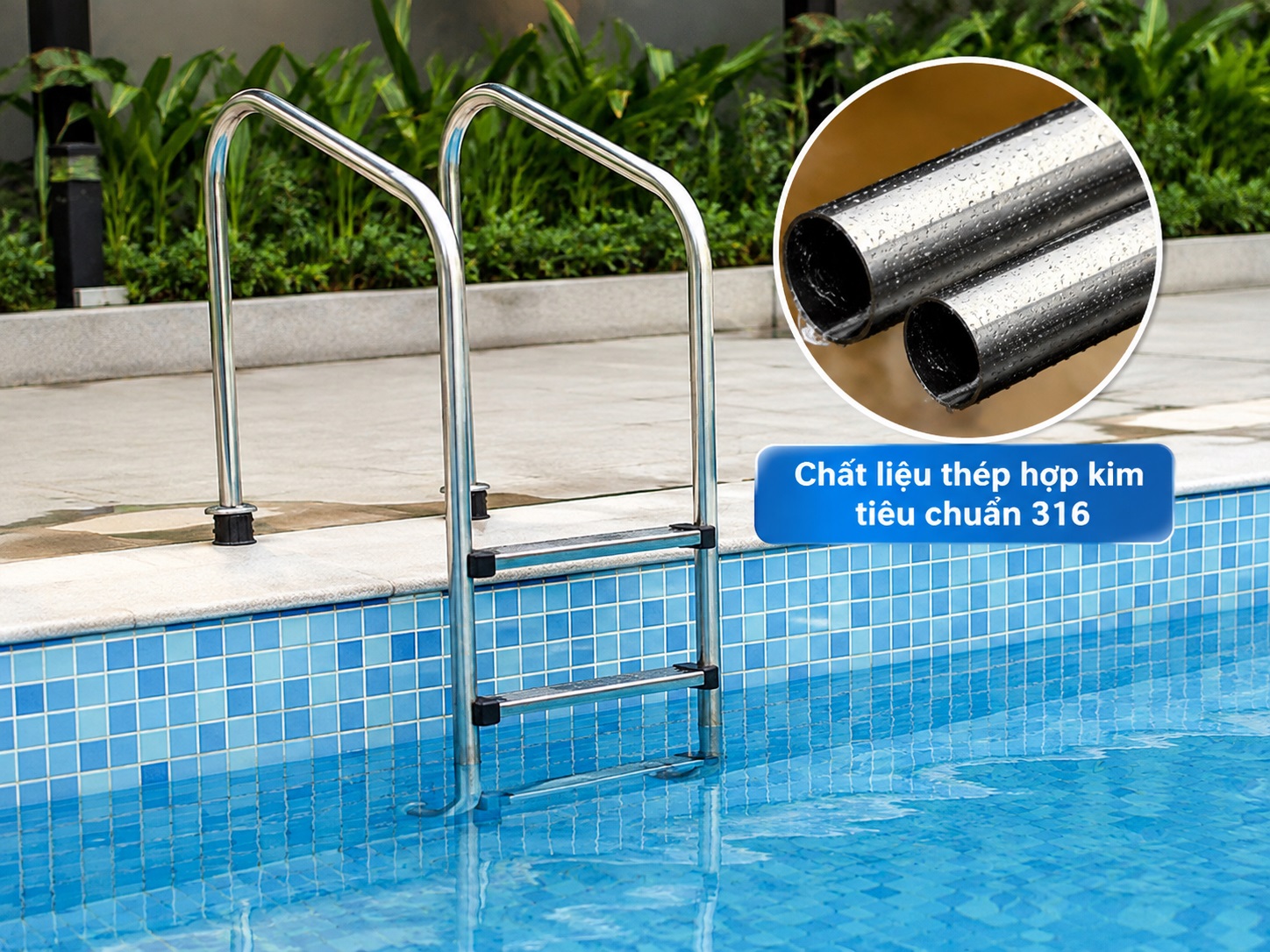 Thang Minder MBS&MLS Series làm từ thép hợp kim Inox 316 bền chắc.