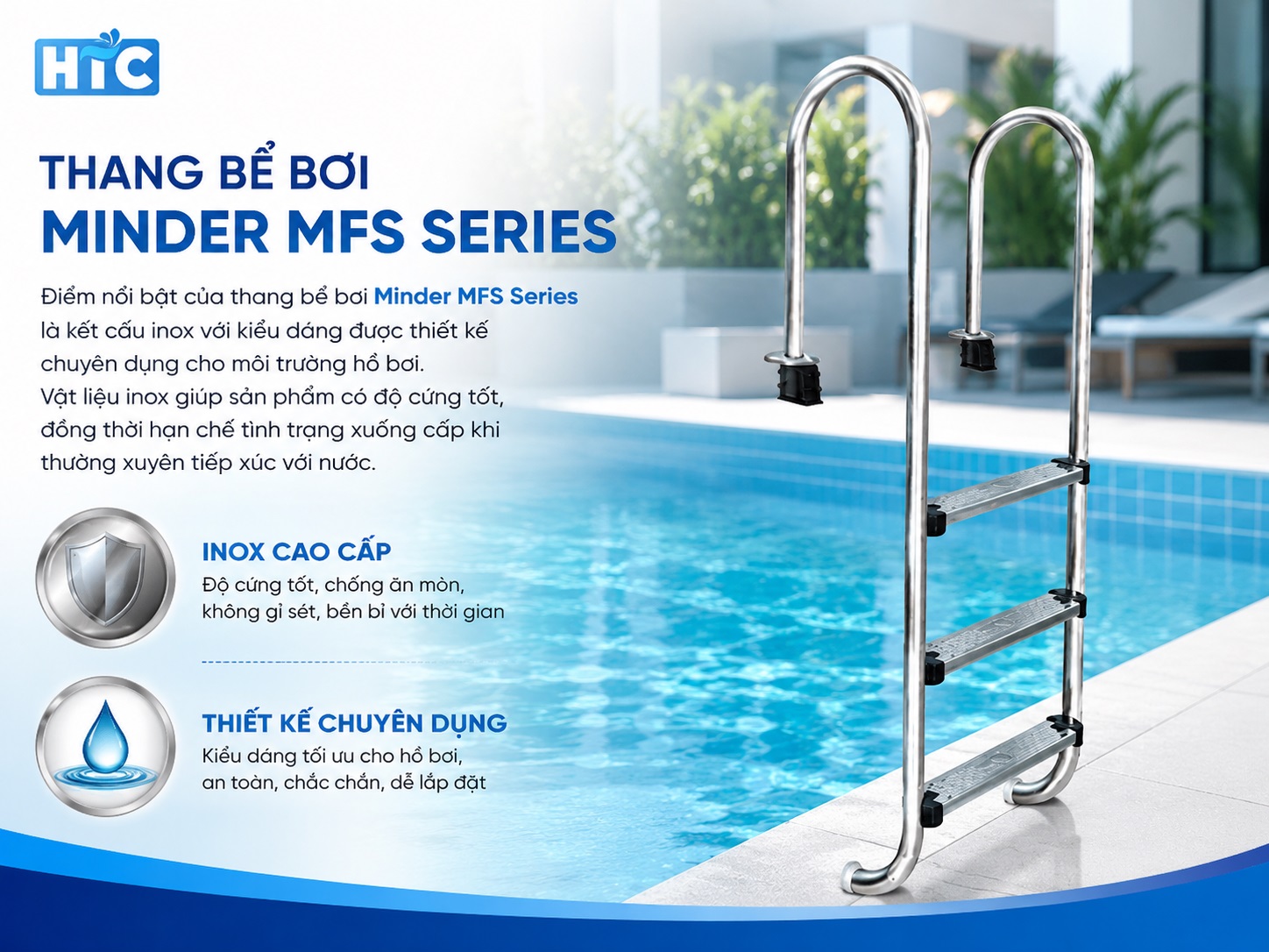 Thang Minder MFS Series có kết cấu inox vững chắc.