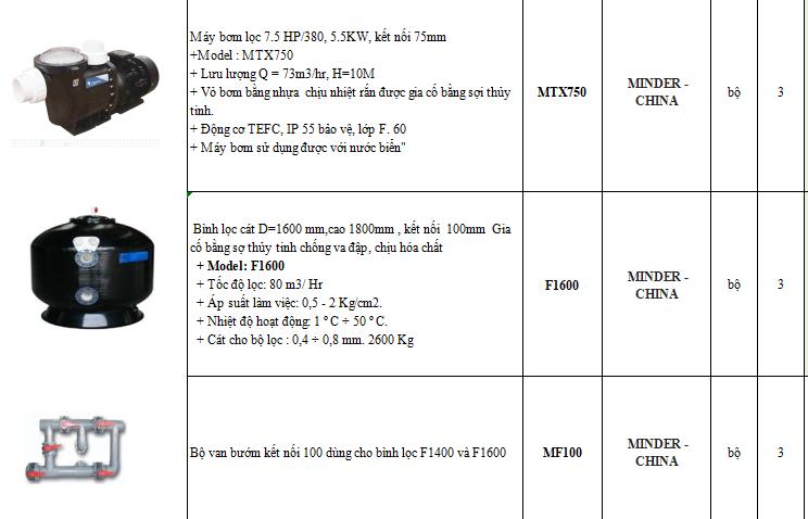 Lắp đặt thiết bị hồ bơi tại KDL công viên đá hình Dầu Giây