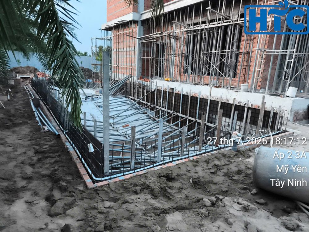 Xây dựng hồ bơi anh Hoàng tại Tây Ninh