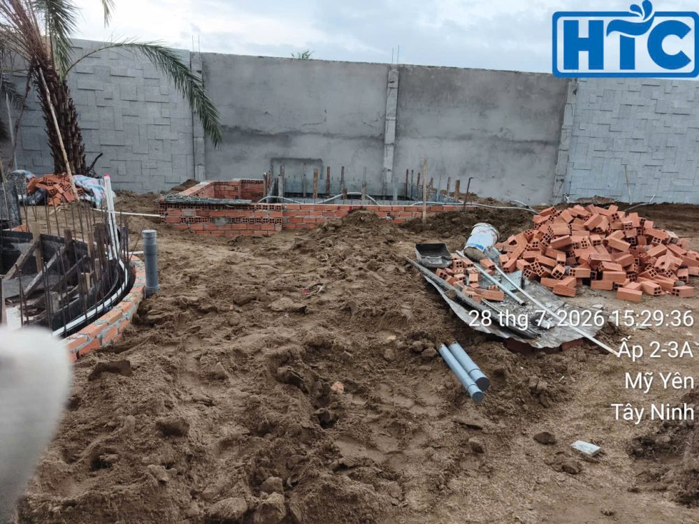 Xây dựng hồ bơi anh Hoàng tại Tây Ninh