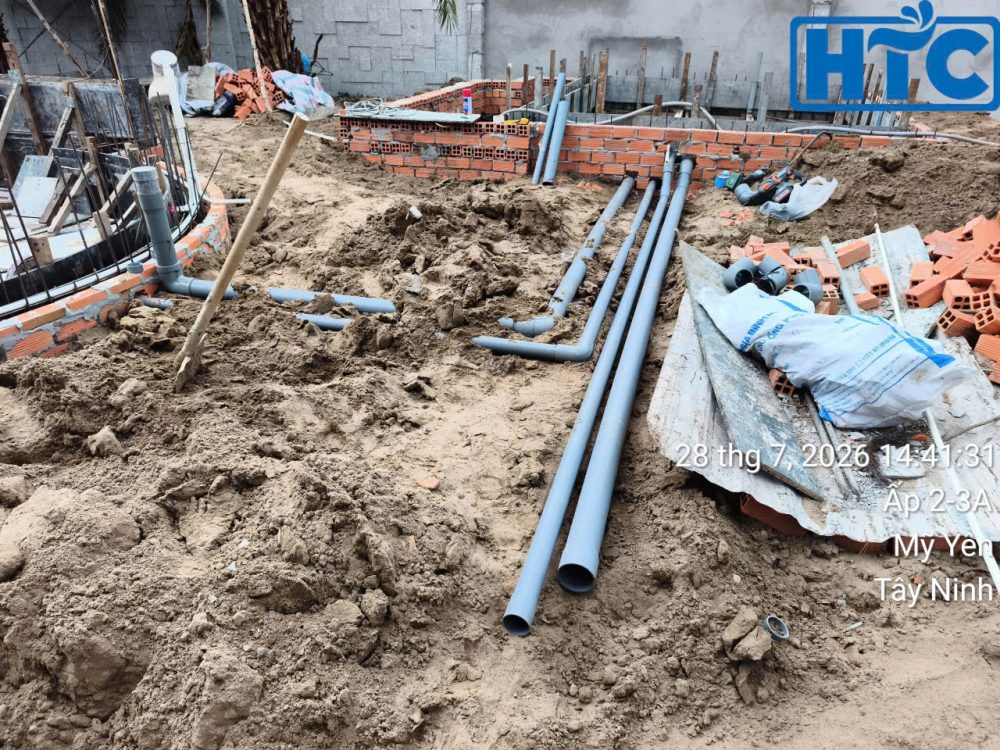 Xây dựng hồ bơi anh Hoàng tại Tây Ninh