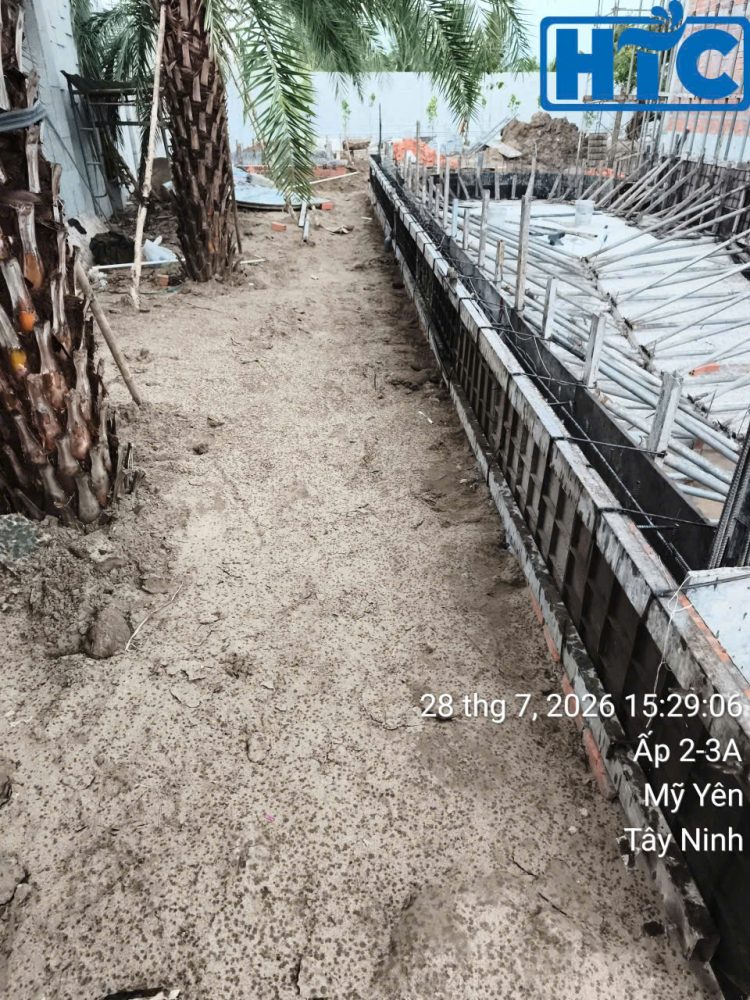 Xây dựng hồ bơi anh Hoàng tại Tây Ninh