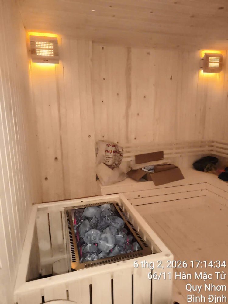 Thi công phòng Sauna và Steam tại Binh đoàn 15