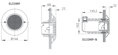 Đèn hồ bơi Emaux EL-Comp-N series