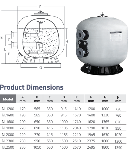 Bình lọc hồ bơi Emaux NL Series