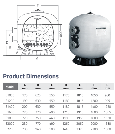 Bình lọc hồ bơi Emaux E Series