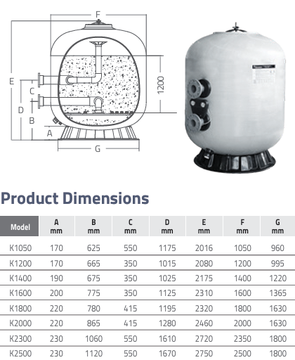 Bình lọc hồ bơi Emaux K Series