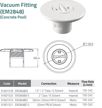 mắt hút vệ sinh EM2848