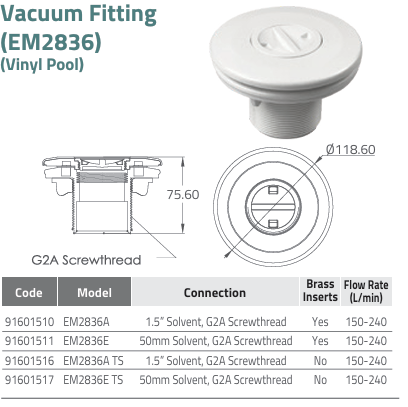 mắt hút vệ sinh EM2836